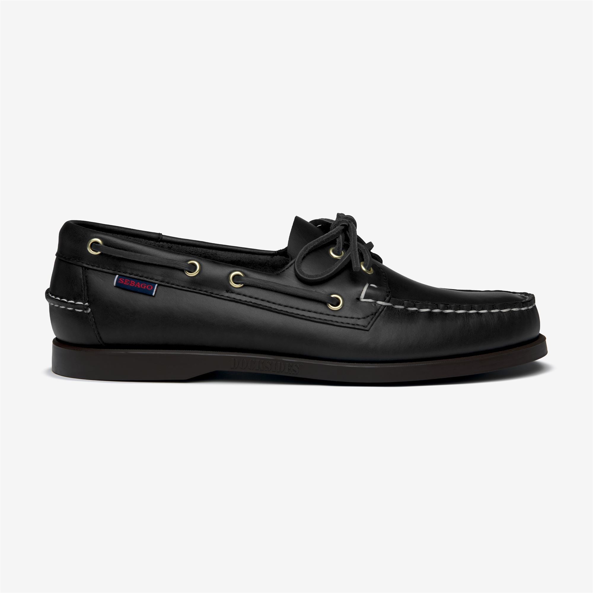 Navy blue Men's Waxed Leather Yachting Moccasins | Sebago