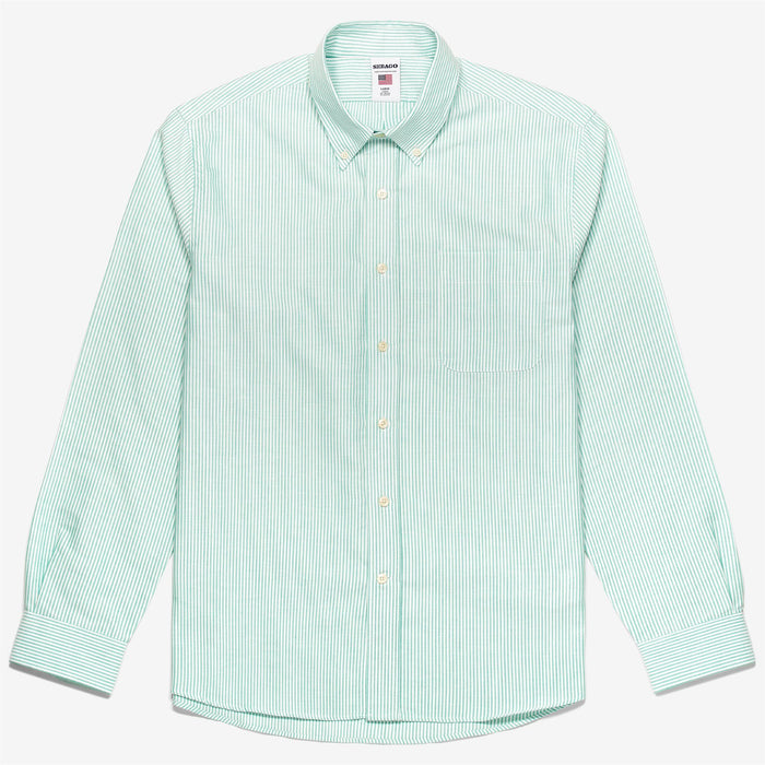 DOUBLING - Shirts - Button Down - Man - GREEN ARCTIC-WHITE