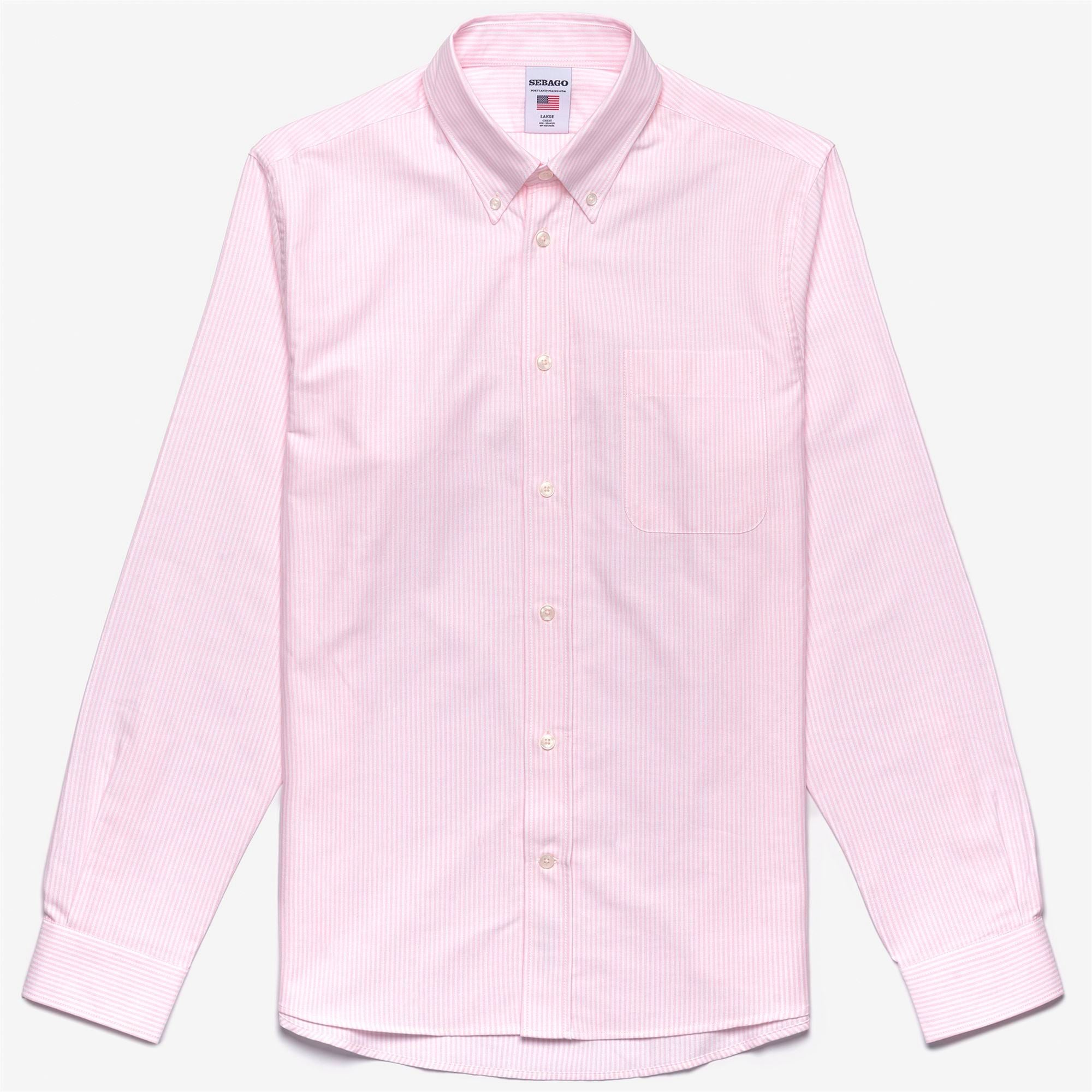 buoybuoy CHECK EDODAKI SHIRT DRESS　ピンク SHIRTS Man DOUBLING Button Down PINK-WHITE