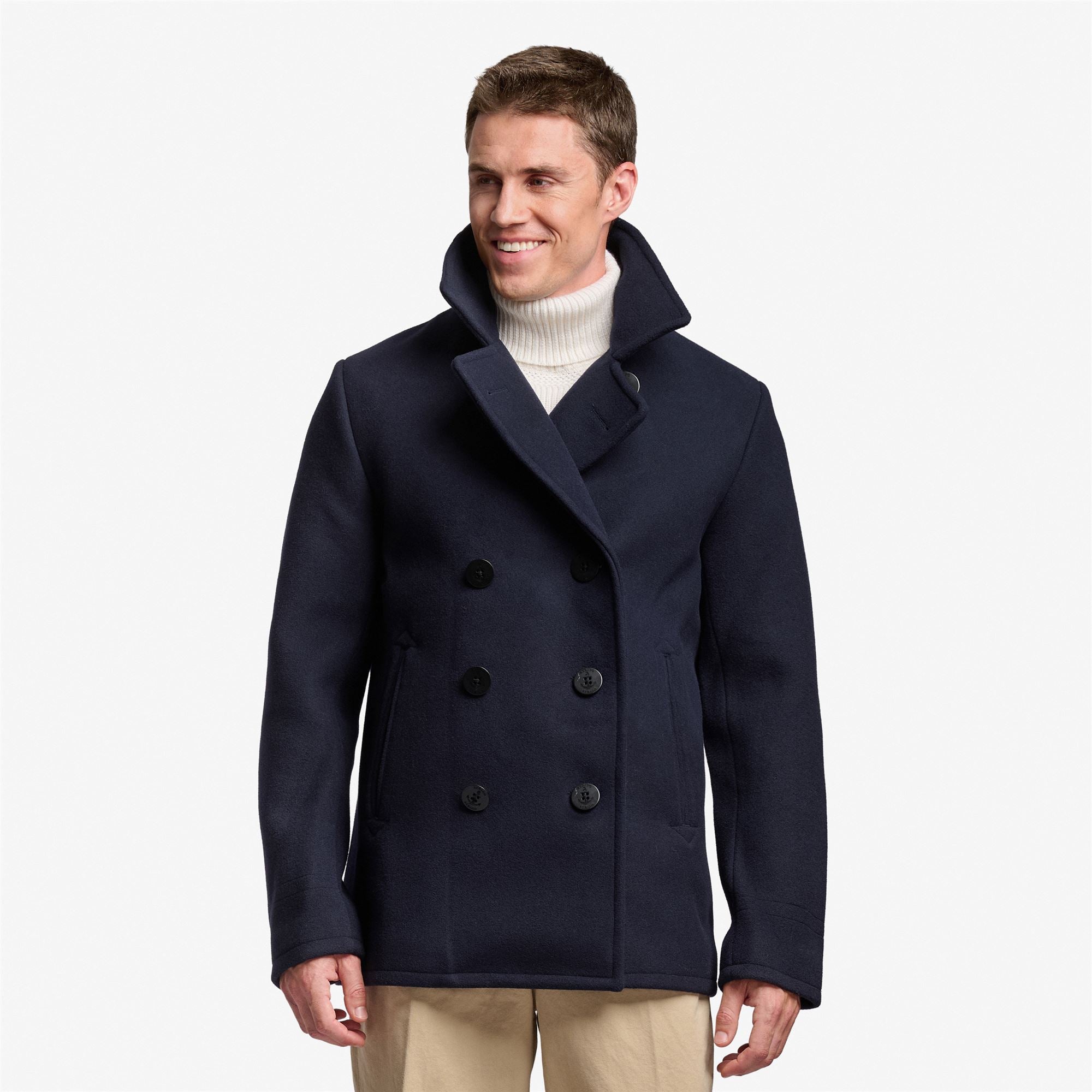 Jackets Unisex REEFERS BONDED WOOL Mid BLUE MARINE