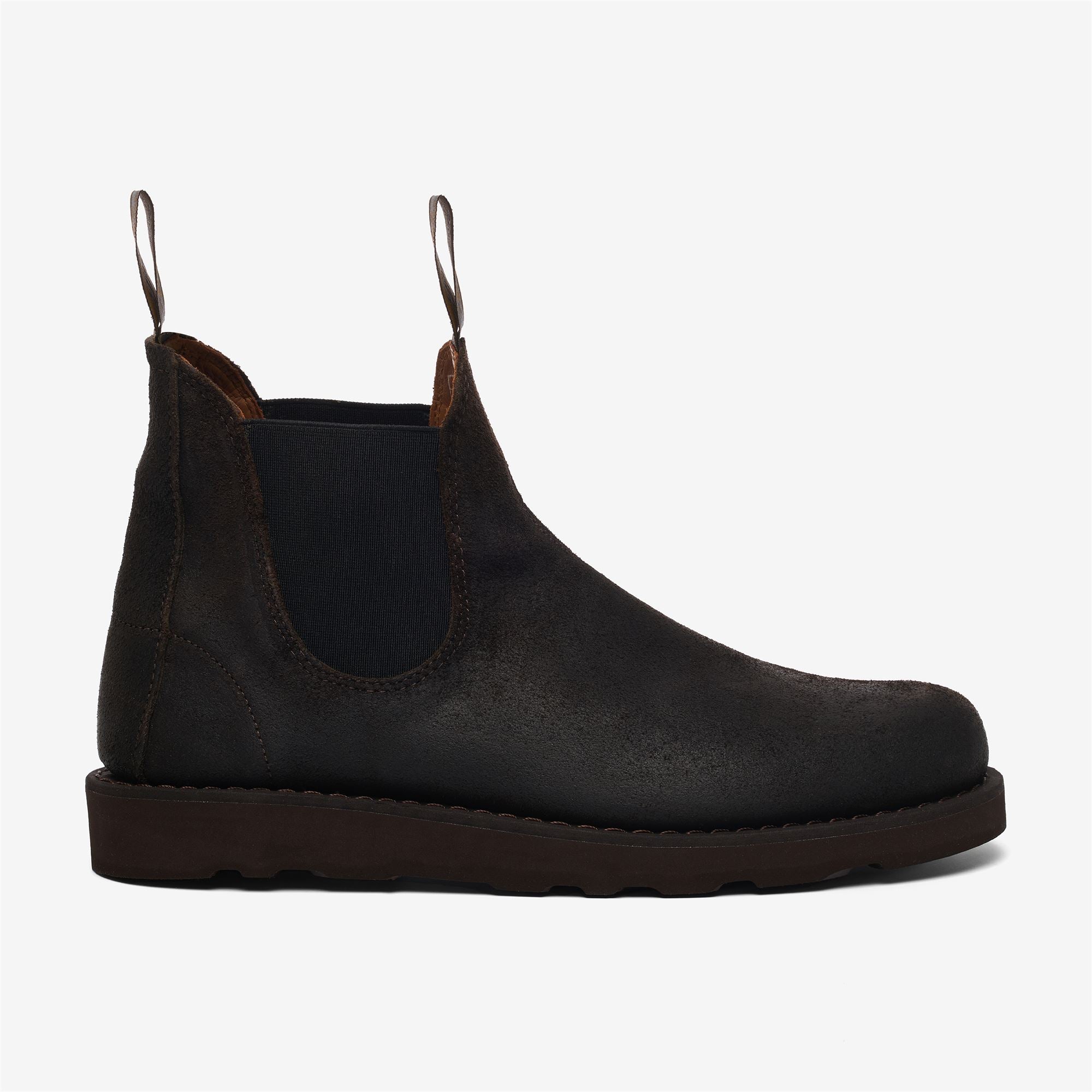 Ankle Boots Man YANSA SUEDE Mid Cut DK BROWN