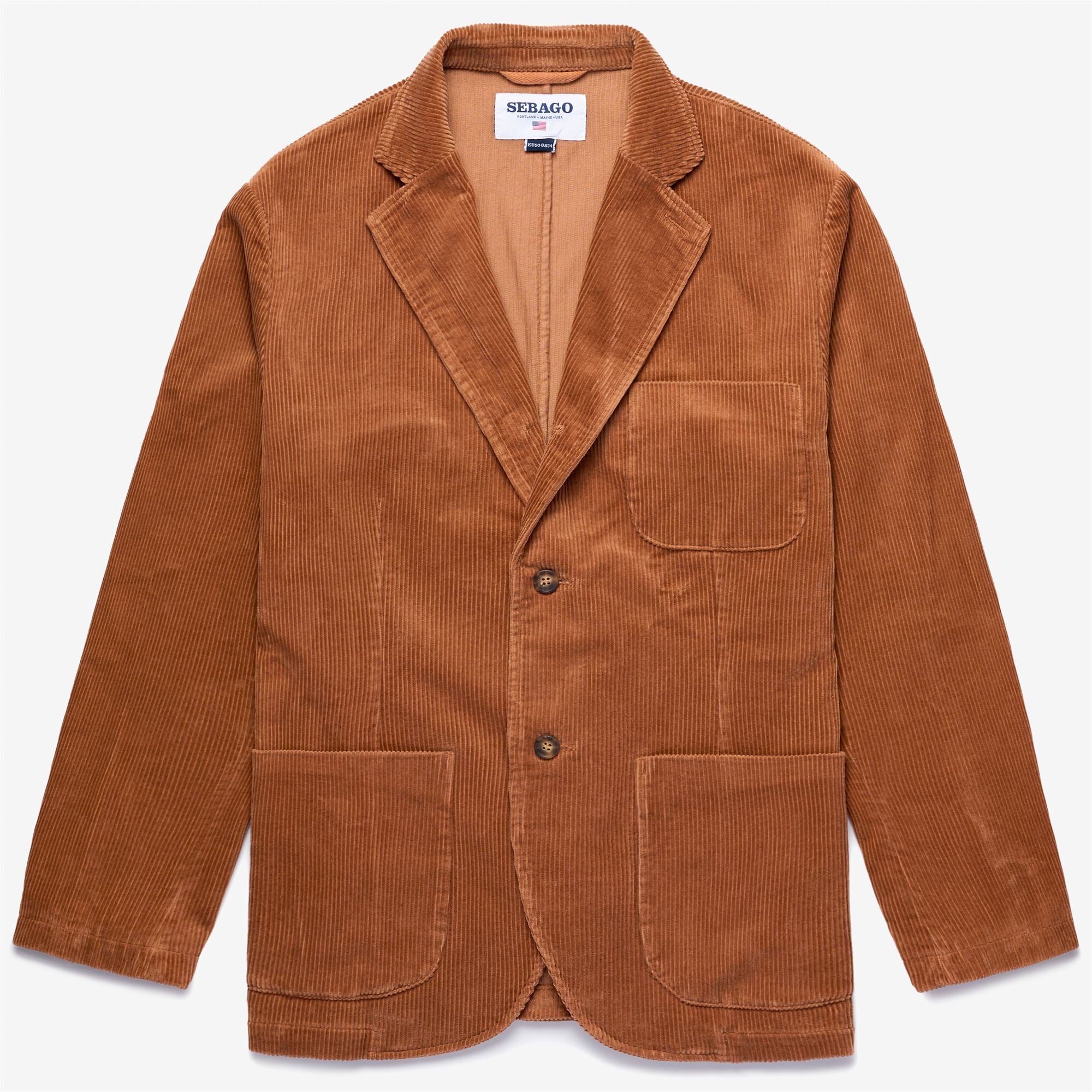Brown Unisex Corduroy Blazer Jacket with Classic Style