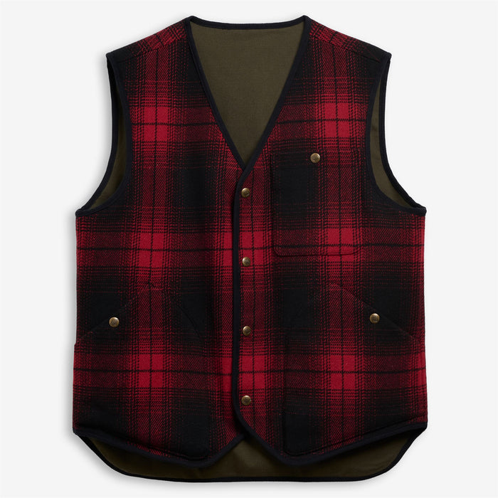 WILDRIVER CHECK - Dresses - Waistcoat - Unisex - Red-Black