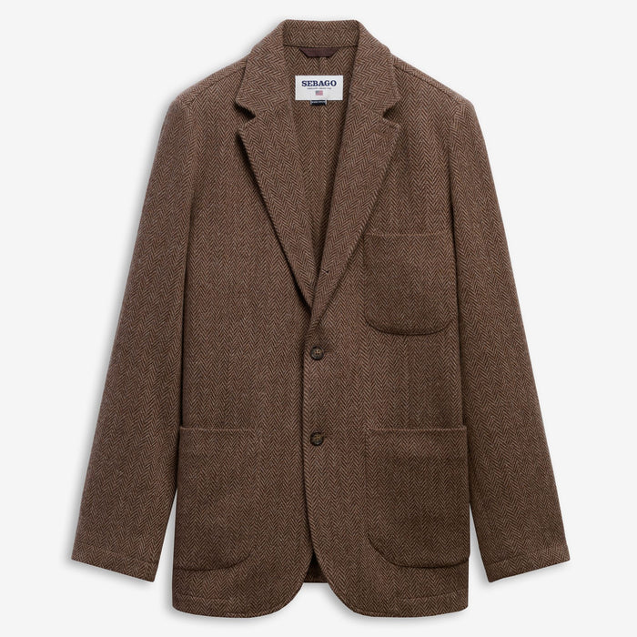 NEDDICK HERRINGBONE - Dresses - Blazer - Unisex - Beige-Brown