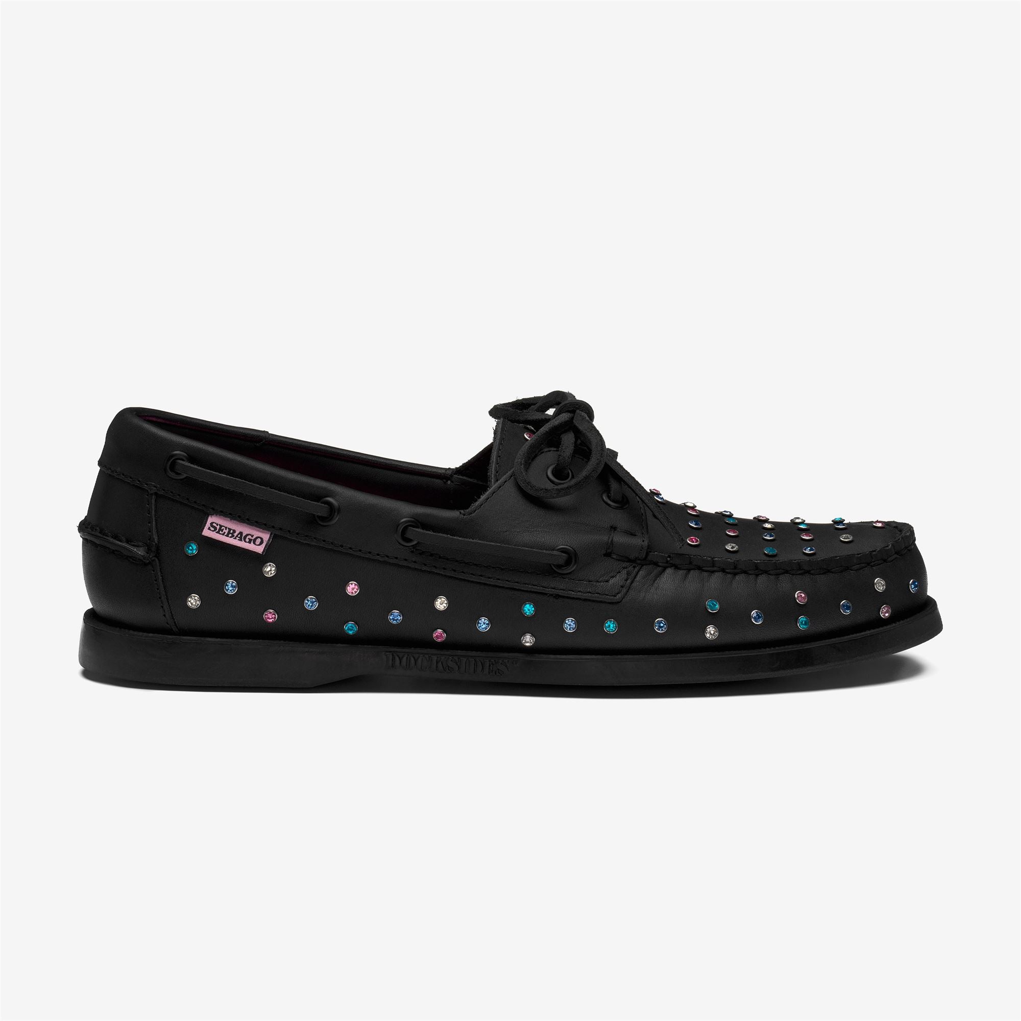 Black Men's Leather Docksides Moccasins for Yachting | Sebago