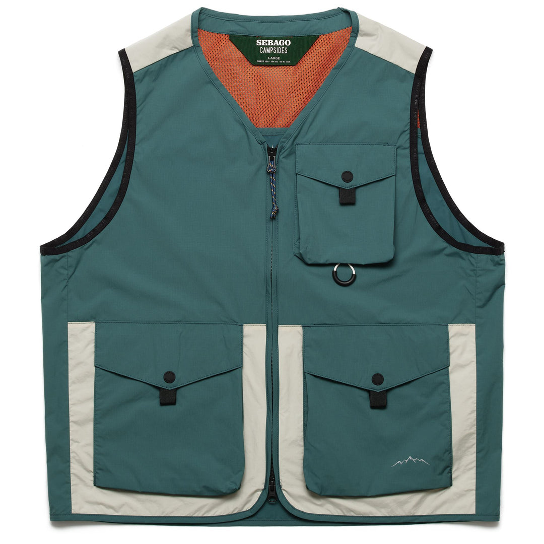 Jackets Man FORTKNOX Vest GREEN-BEIGE-ORANGE Photo (jpg Rgb)			