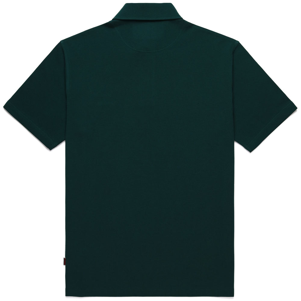 Polo Shirts Unisex ORCHARD Polo GREEN ENGLISH Dressed Front (jpg Rgb)	