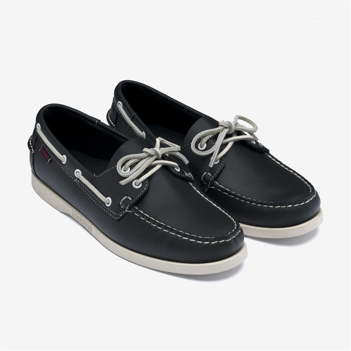 Navy Blue Men's Leather Docksides Moccasin for Yachting | Sebago