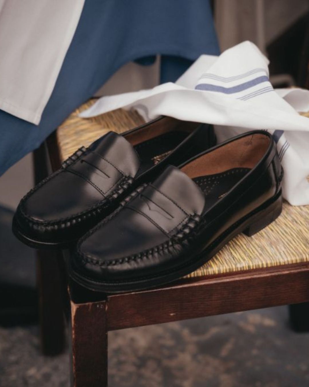 <美品>SEBAGO ブラック モカシン Black Men's Business Moccasin Loafers with Leather Construction