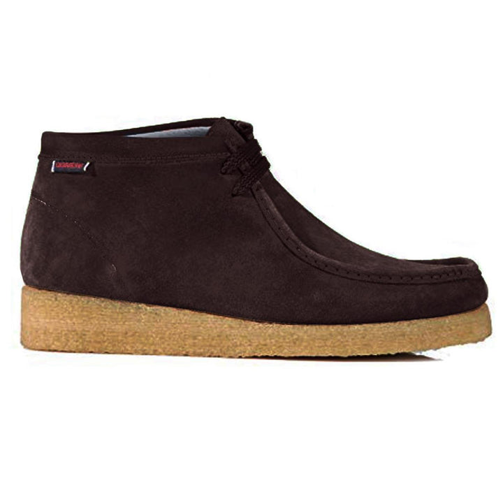 Mocasines de cuero marrón de corte medio para hombre para el tiempo libre 1