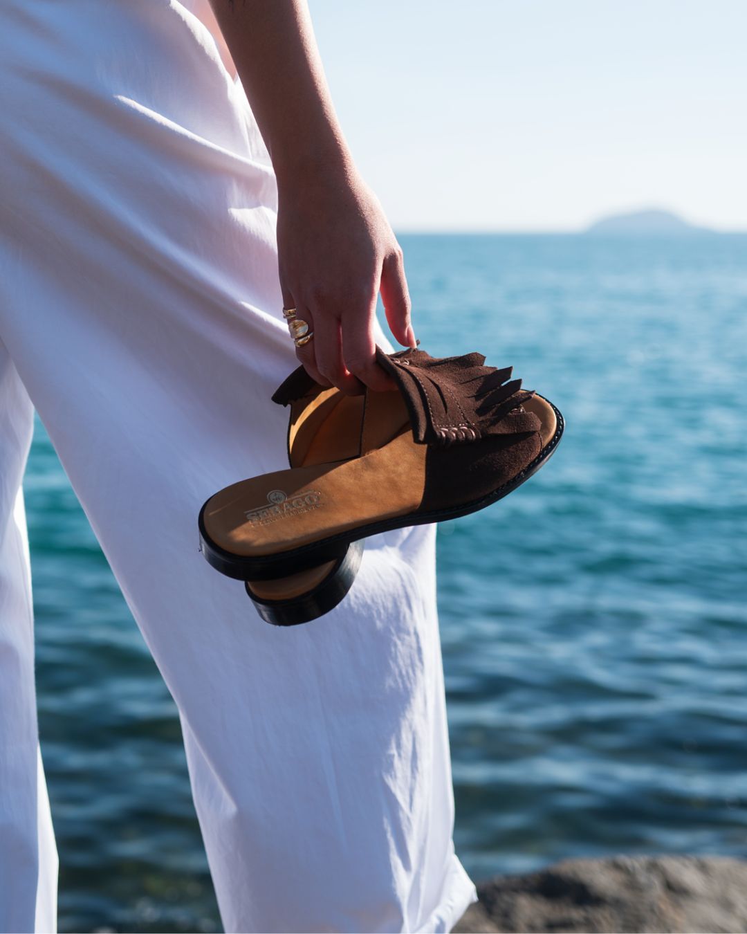 Black Women's Leather Comfort Slingback Sandals | Sebago