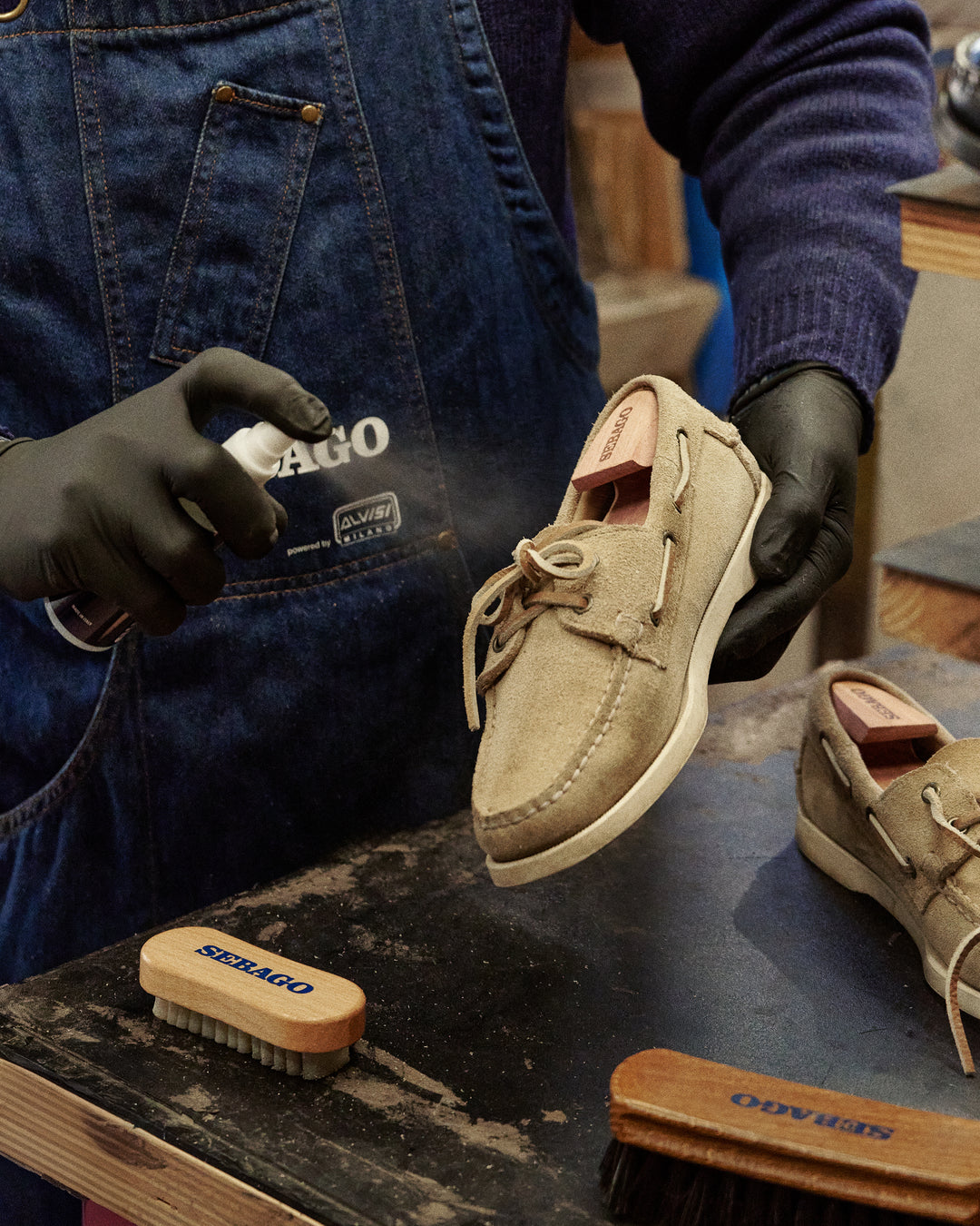 Sebago: Step 5. Protection Finish with a waterproof spray specifically designed for suede or...