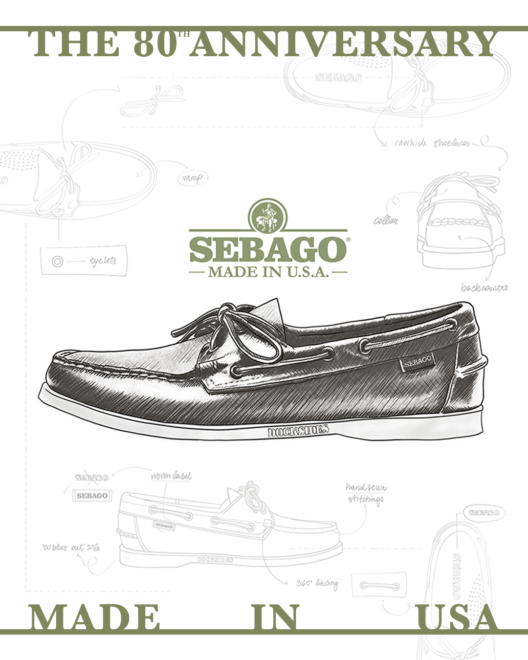 Sebago: L'80° Anniversario Made in USA