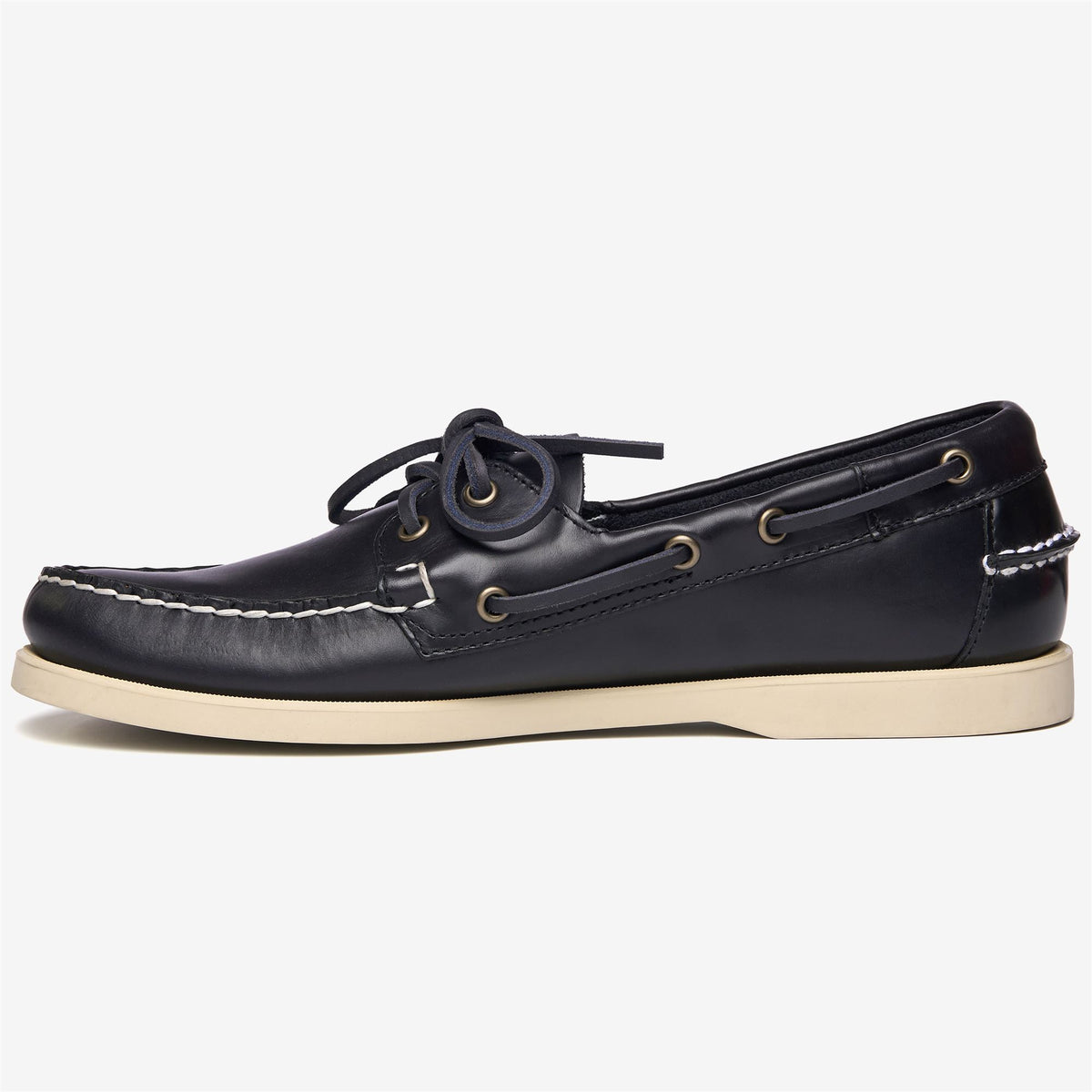 Blue Men's Leather Boat Shoe
