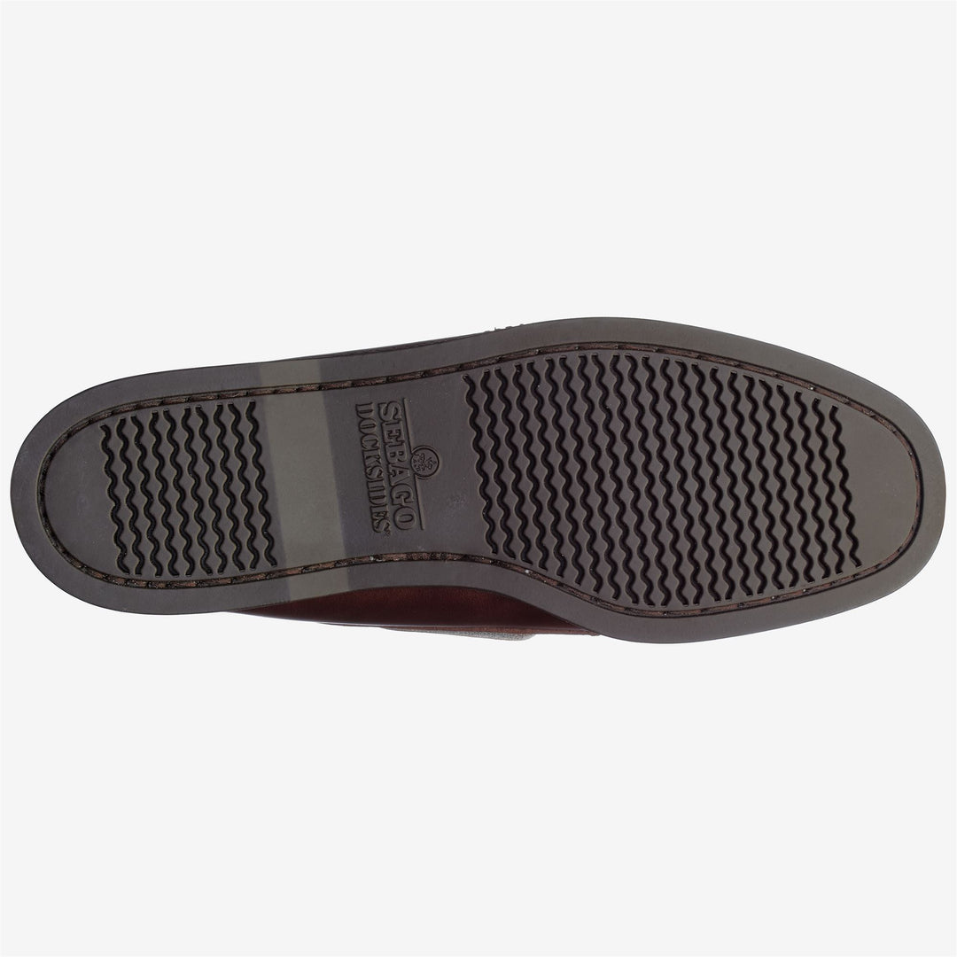Brown Men's Waxed Leather Docksides for Yachting main