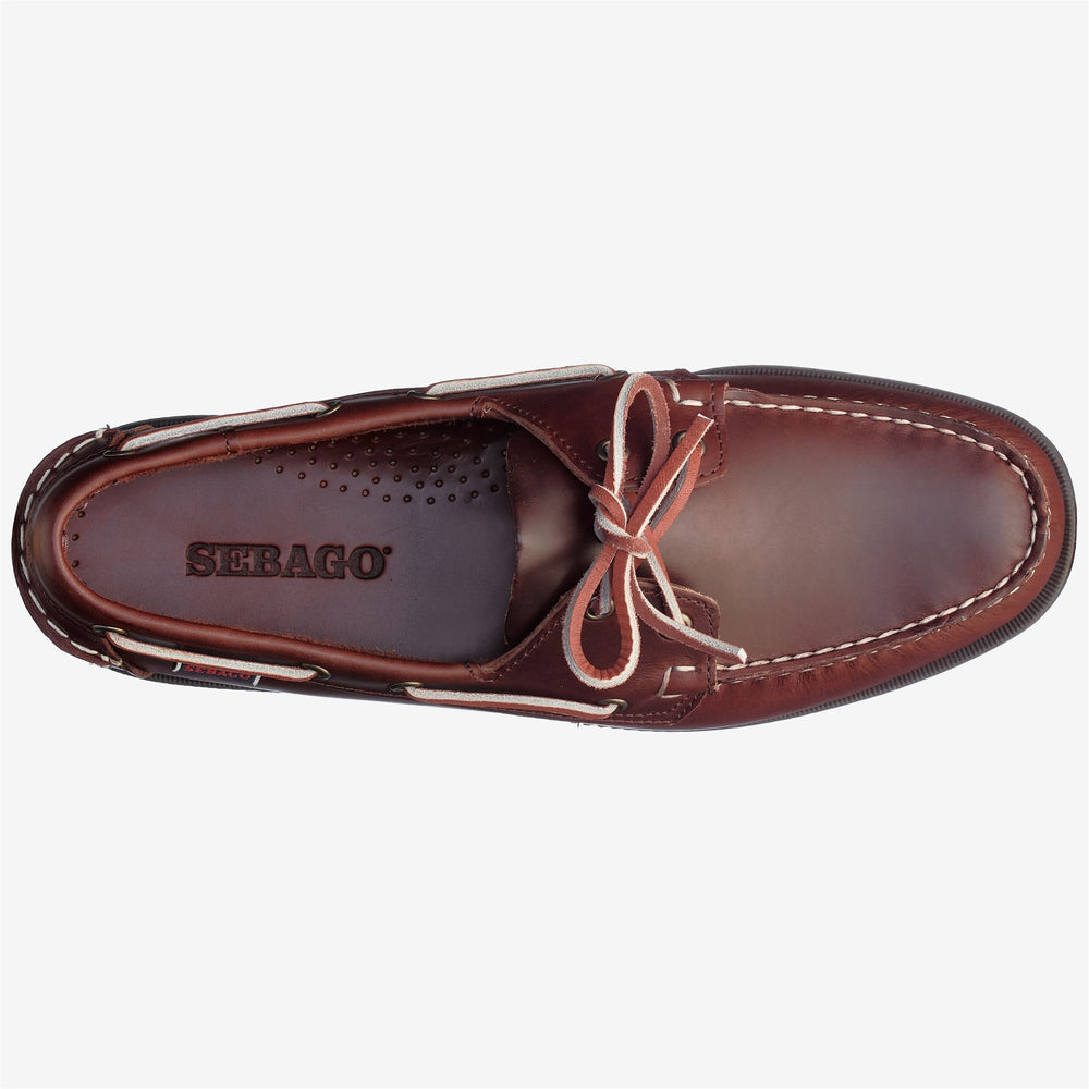 Brown Men's Waxed Leather Docksides for Yachting | Sebago