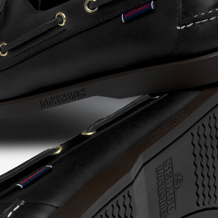 Marineblaue Herren-Yachtmokassins aus gewachstem Leder 5