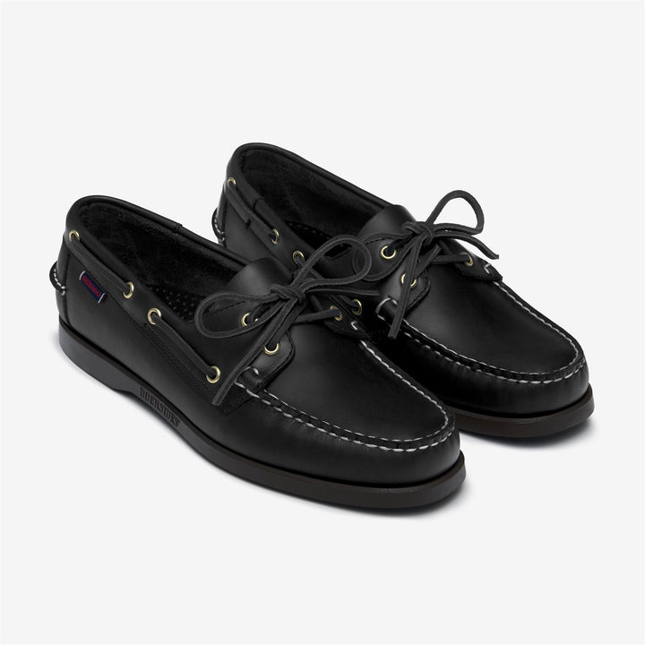 Marineblaue Herren-Yachtmokassins aus gewachstem Leder 2