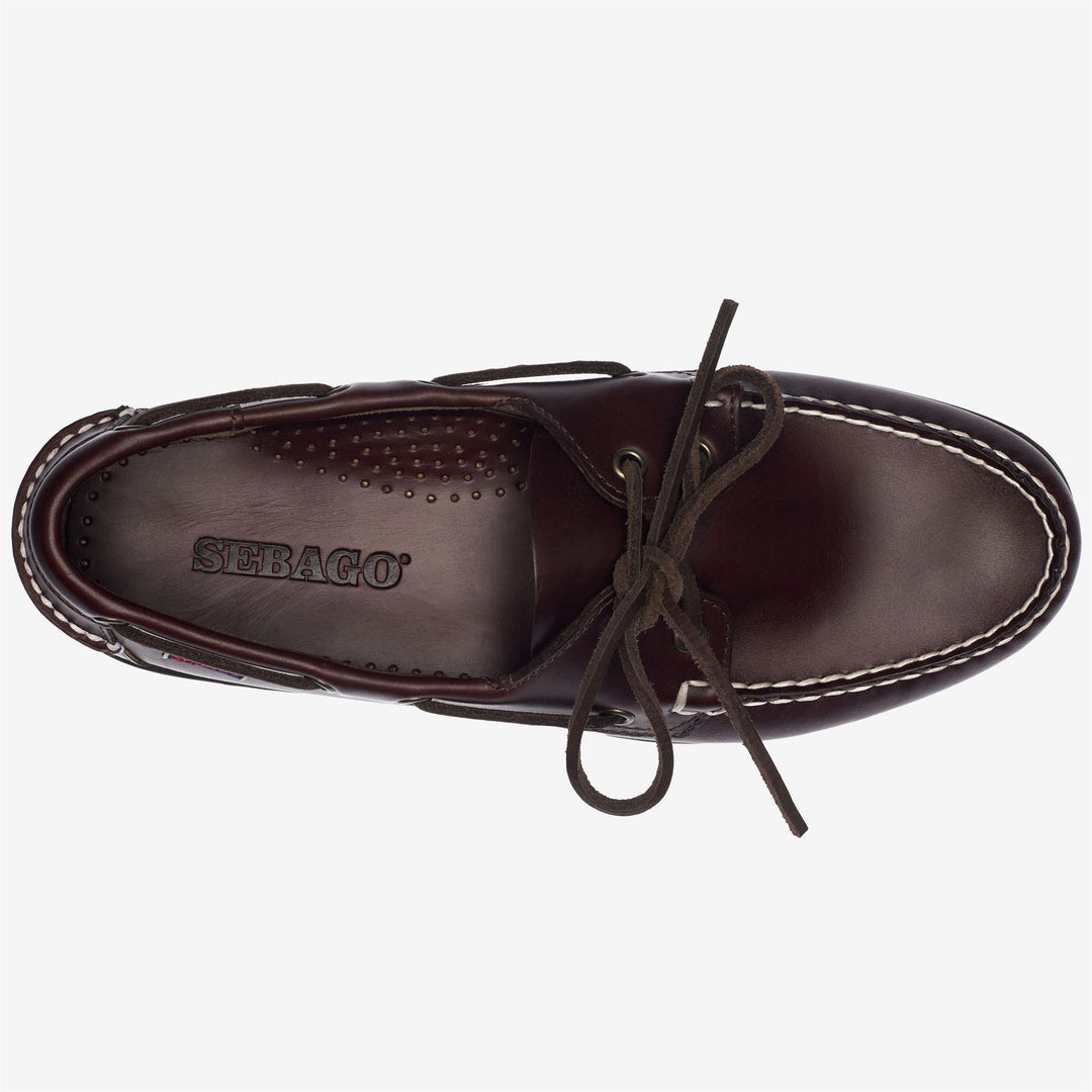 Brown Men's Waxed Leather Docksides for Yachting main