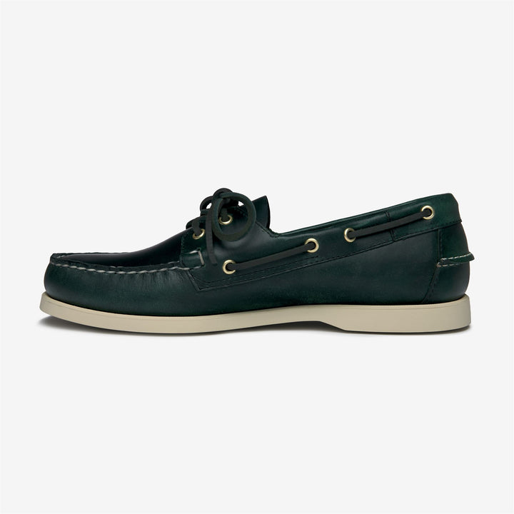 Zapatos náuticos tipo mocasín para hombre color verde bosque 3