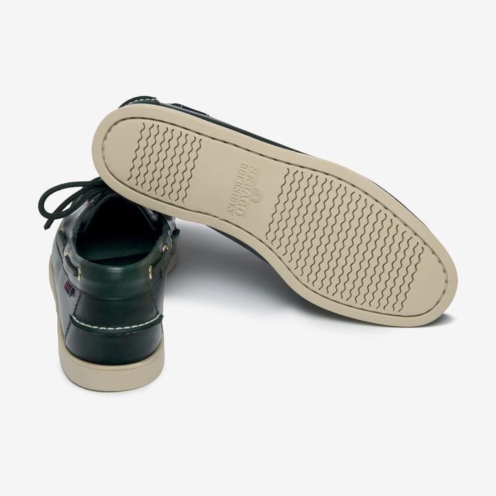 Zapatos náuticos tipo mocasín para hombre color verde bosque 4