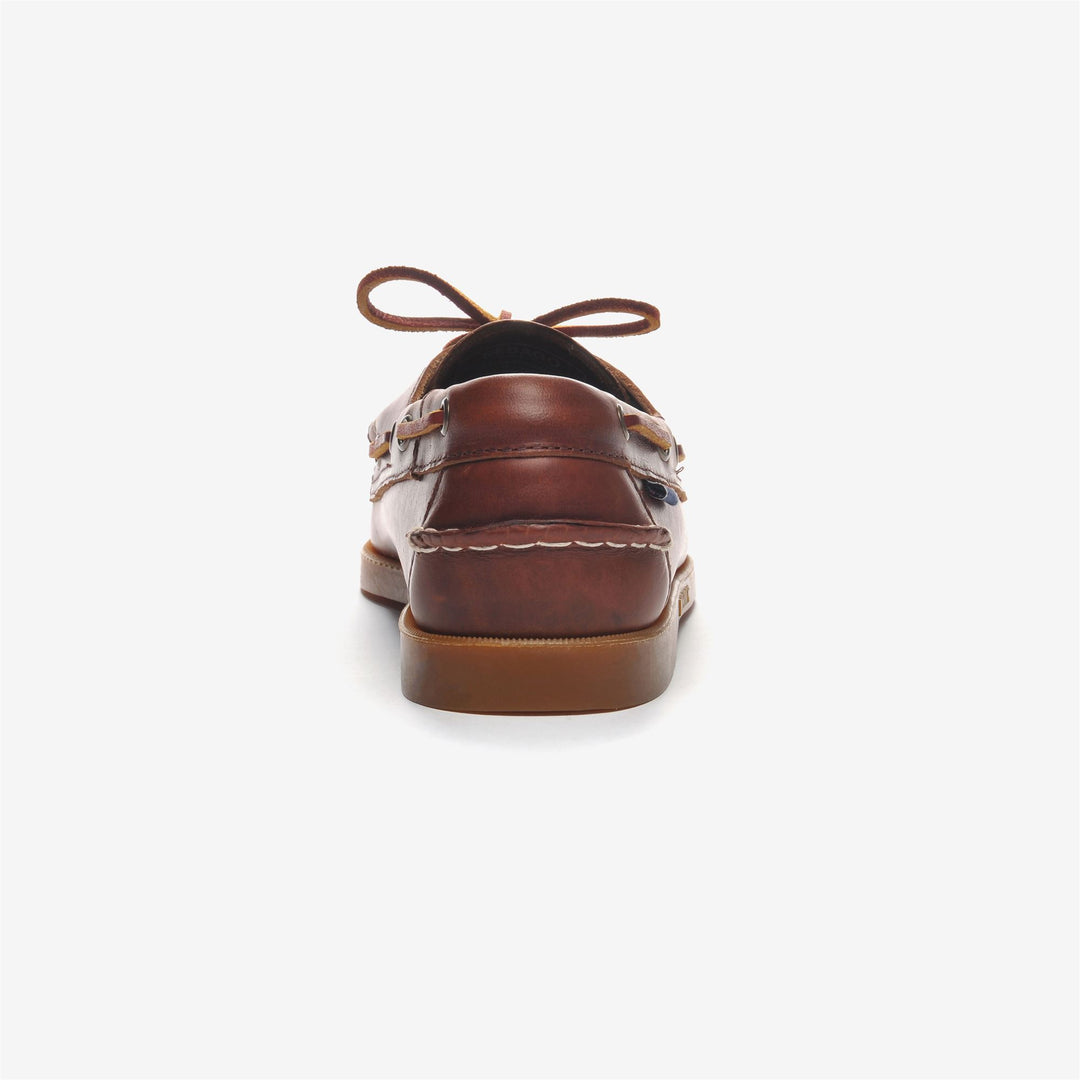 Mocassini Nautici in Pelle Marrone per Uomo main