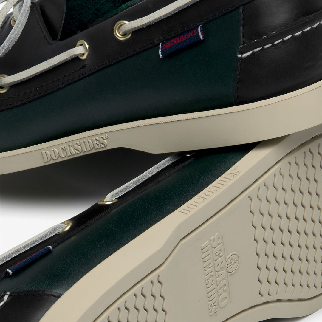 DOCKSIDES PORTLAND WAXED - Docksides - Mocassin - Man - GREEN FOREST-BLUE NAVY main