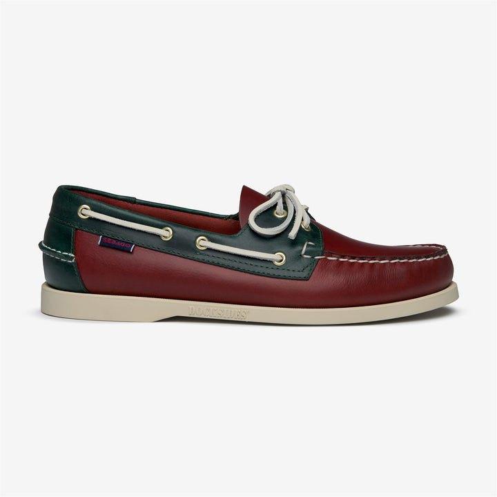 DOCKSIDES PORTLAND WAXED - Docksides - Mocassin - Uomo - DK RED- GREENFOREST 1
