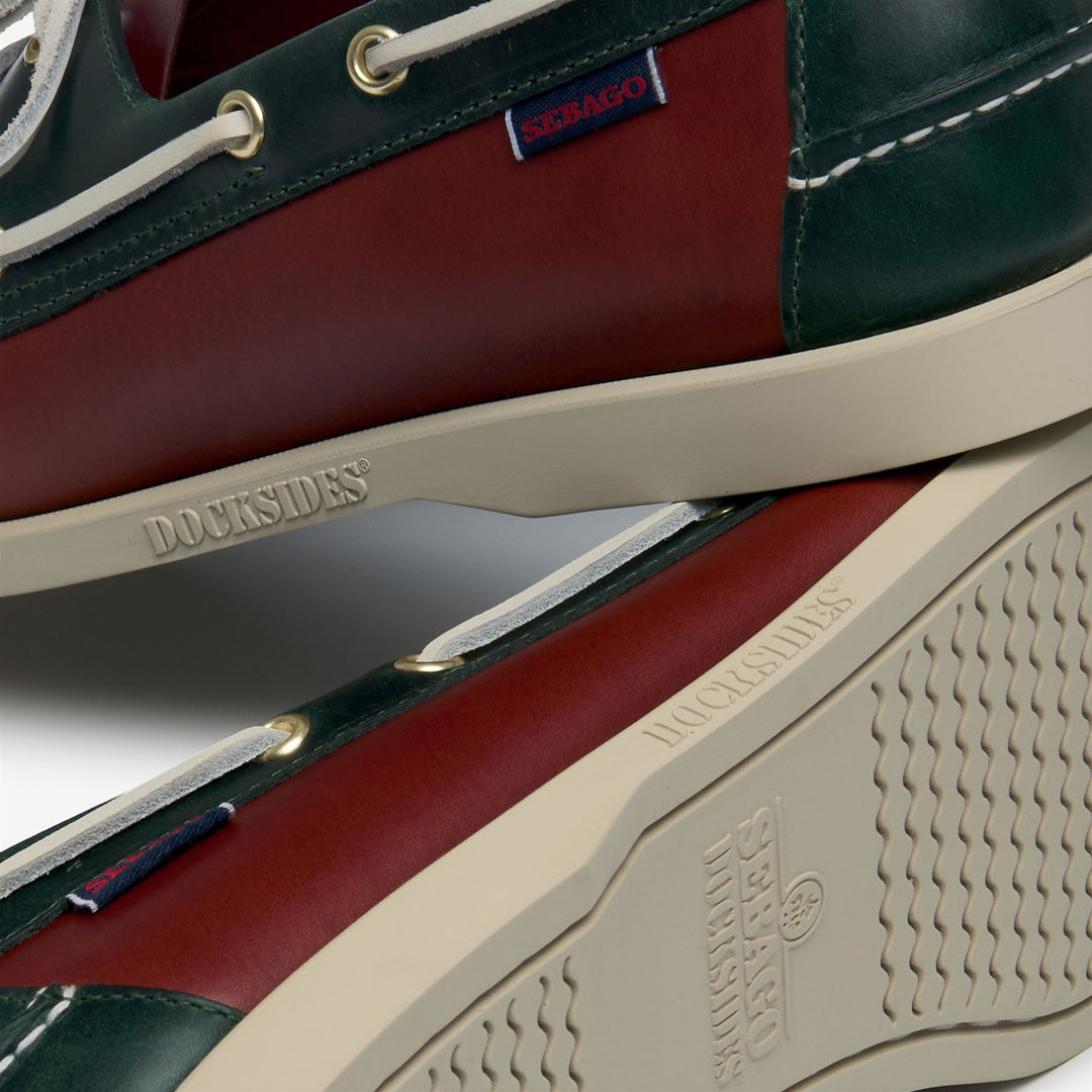 DOCKSIDES PORTLAND WAXED - Docksides - Mocassin - Uomo - DK RED- GREENFOREST main