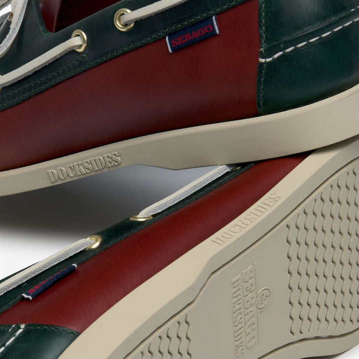DOCKSIDES PORTLAND WAXED - Docksides - Mocassin - Uomo - DK RED- GREENFOREST 5