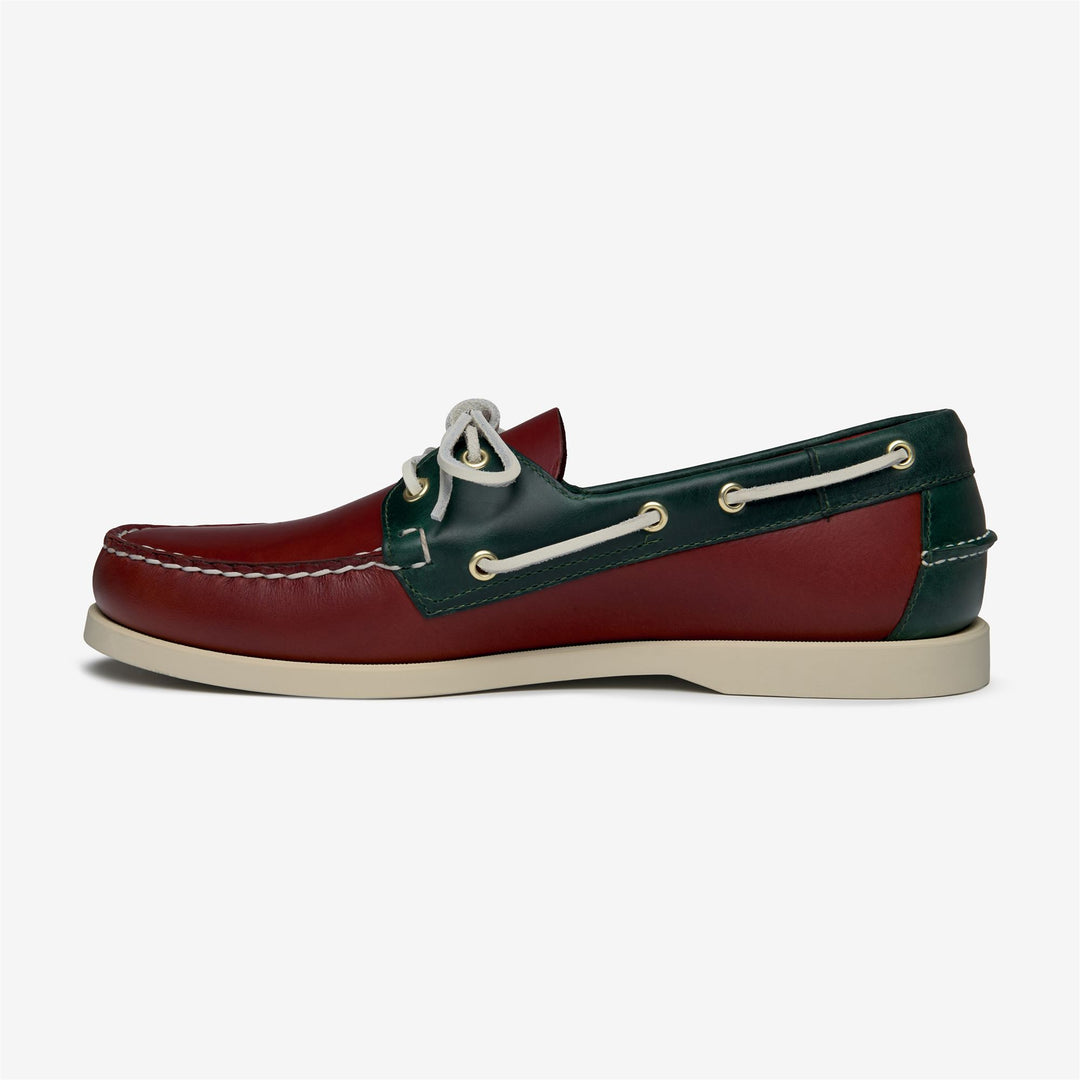DOCKSIDES PORTLAND WAXED - Docksides - Mocassin - Uomo - DK RED- GREENFOREST main