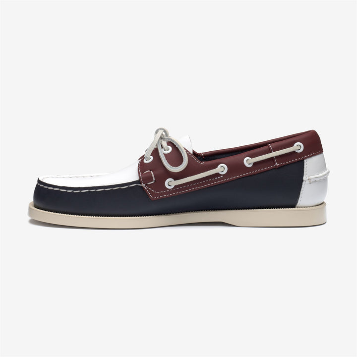 Mocassini da Barca in Pelle Uomo Blu Navy 3