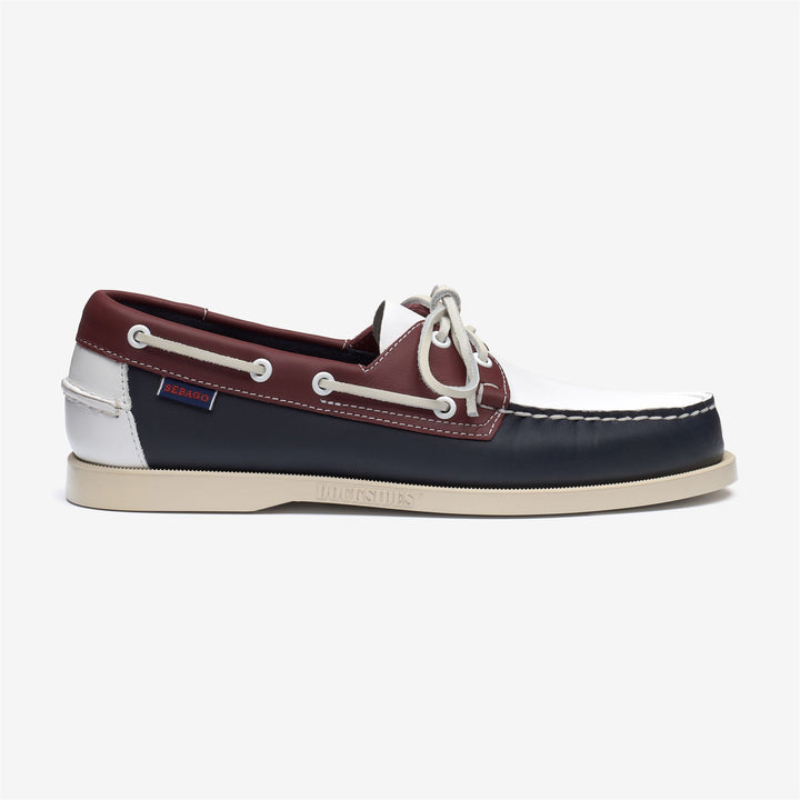 Mocassini da Barca in Pelle Uomo Blu Navy 1