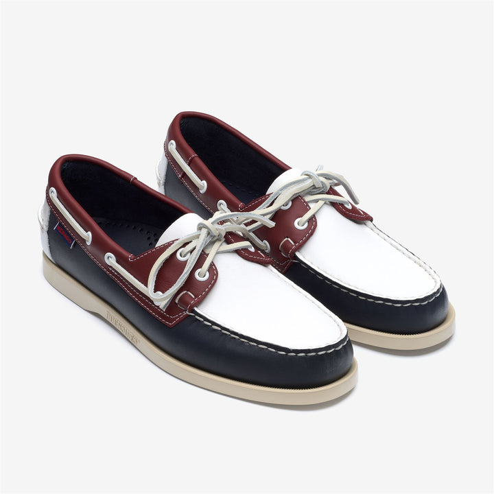 Navy Blue Men's Leather Yachting Moccasin Boat Shoes 2