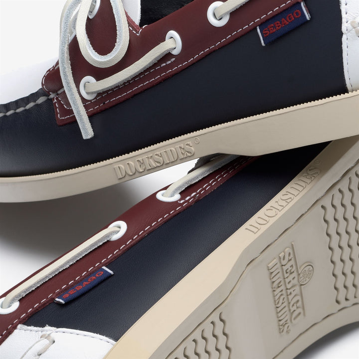 Mocassini da Barca in Pelle Uomo Blu Navy 5