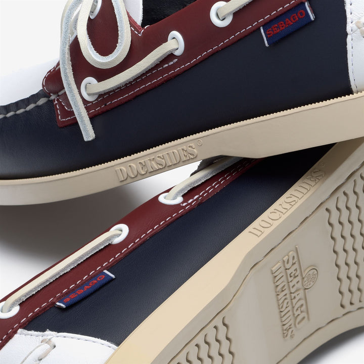 Navy Blue Men's Leather Yachting Moccasin Boat Shoes 5