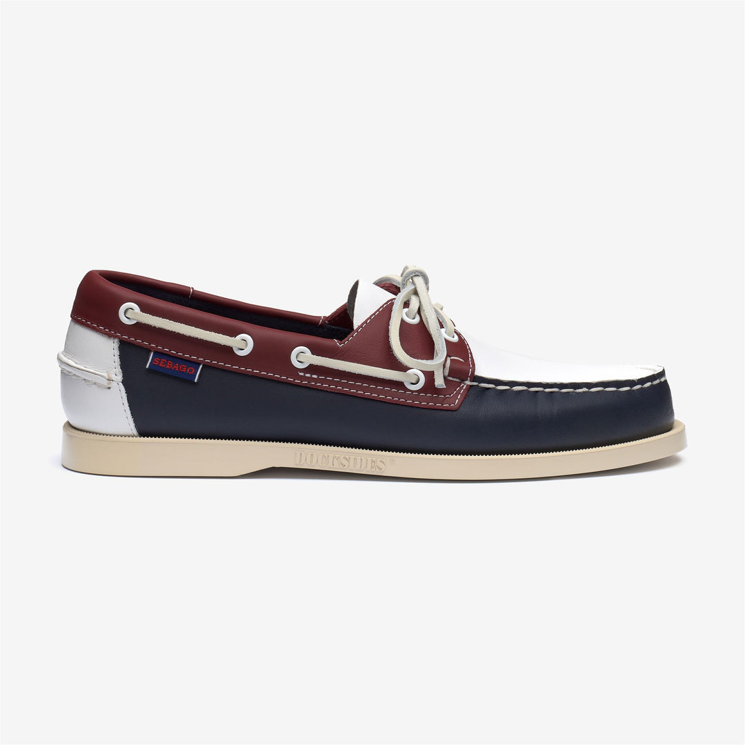 Navy Blue Men's Leather Yachting Moccasin Boat Shoes 01