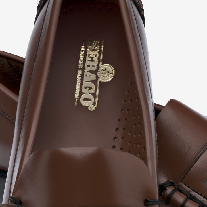 Mocasines de negocios marrones para hombre con construcción de cuero 5