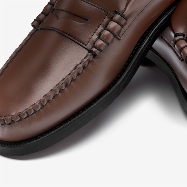 Mocasines de negocios marrones para hombre con construcción de cuero 6