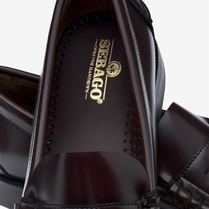 Burgundy Brown Men's Business Moccasin Loafers with Leather Sole 5