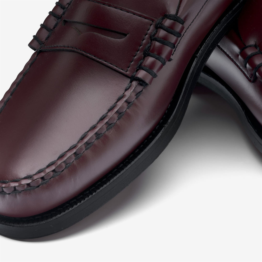 Garnet Brown Men's Business Leather Moccasin Loafers main