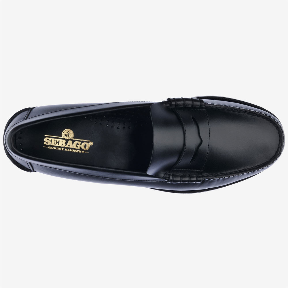 Mocassins d'affaires noirs pour hommes avec construction en cuir 02