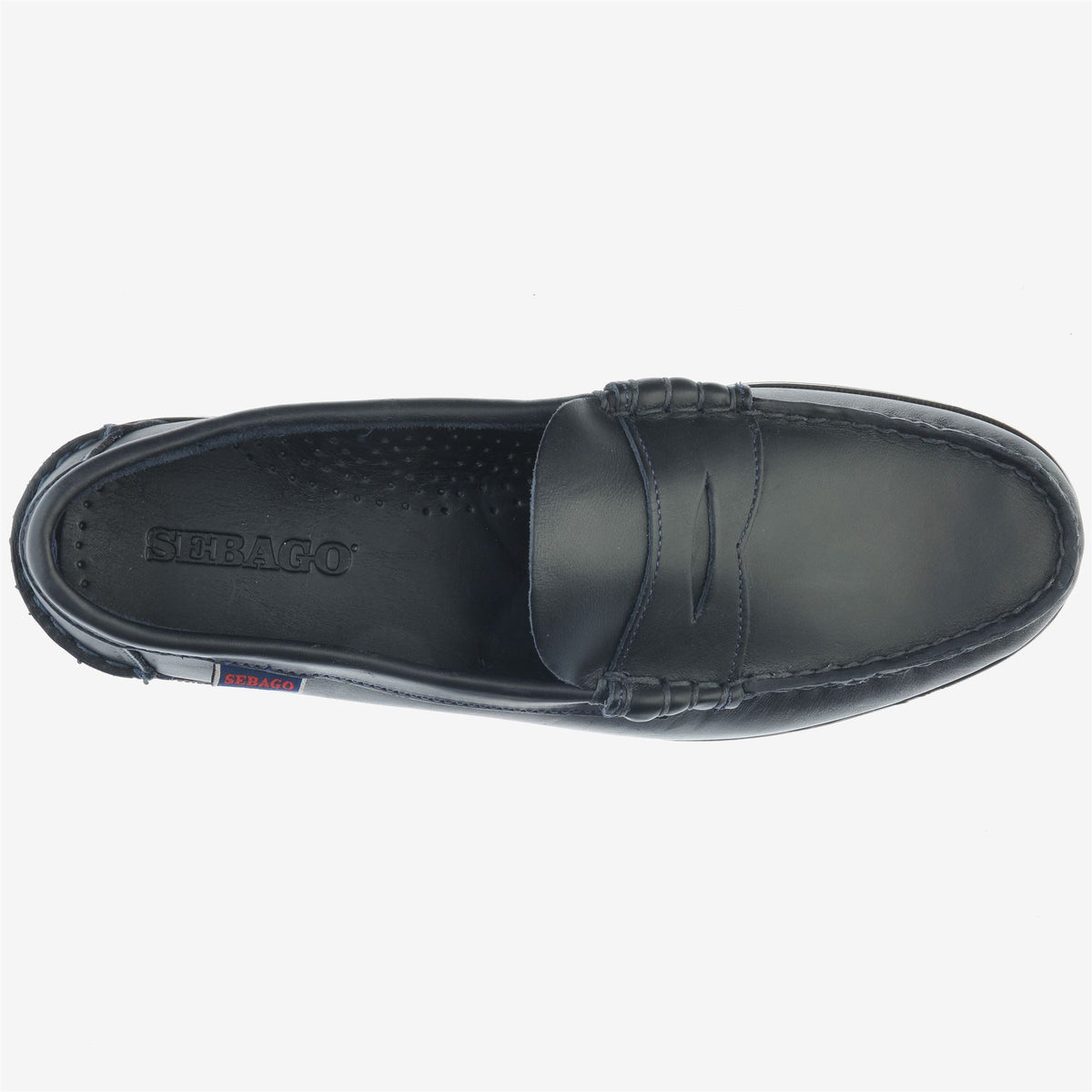 Blue Men's Leather Boat Shoe