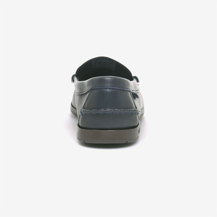 Navy Blue Men's Nautical Leather Moccasin Footwear 5