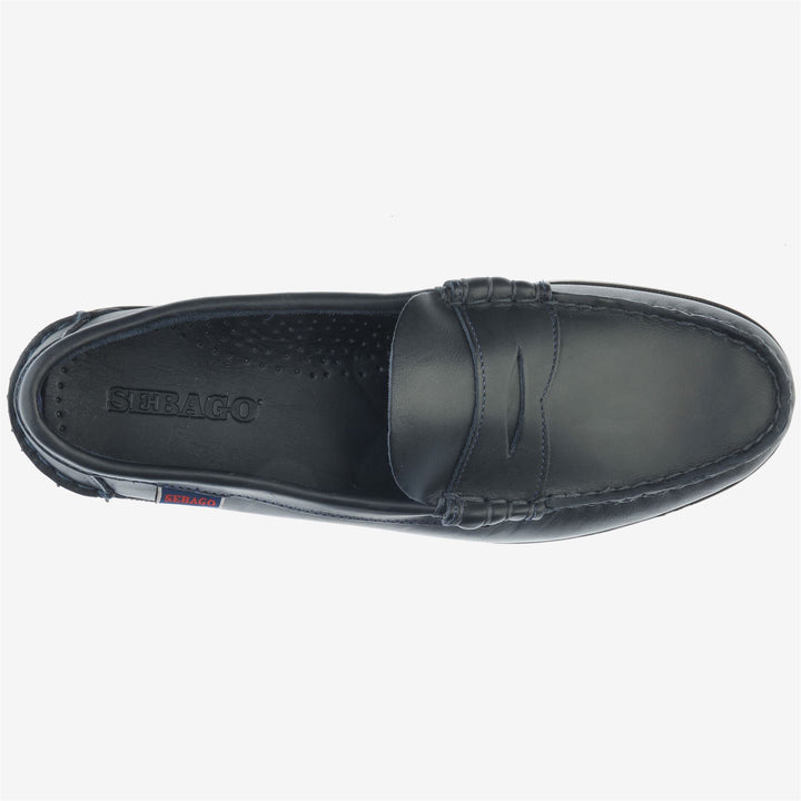 Navy Blue Men's Nautical Leather Moccasin Footwear 4