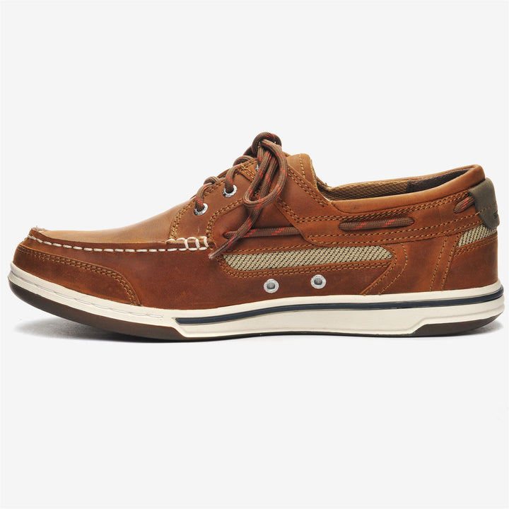 Cinnamon brown Men's Sailing Moccasin Footwear with Flexible Design 3