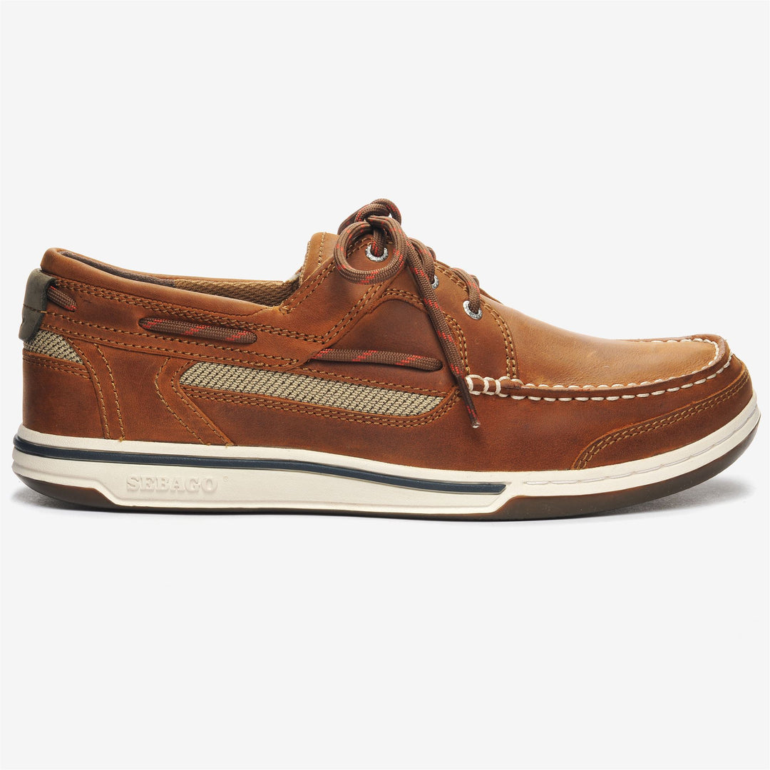 Cinnamon brown Men's Sailing Moccasin Footwear with Flexible Design 01