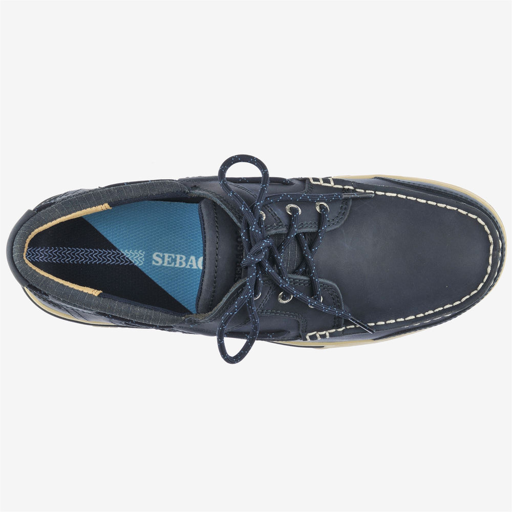 Blau-weißer Segel-Mokassin für Herren mit leichtem Tragekomfort 02