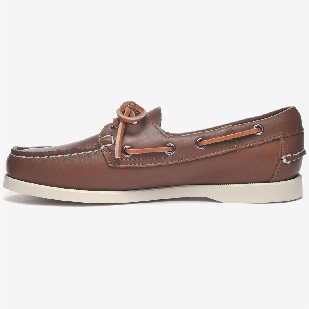 Brown Women's Nautical Moccasin Boat Shoes for Yachting main