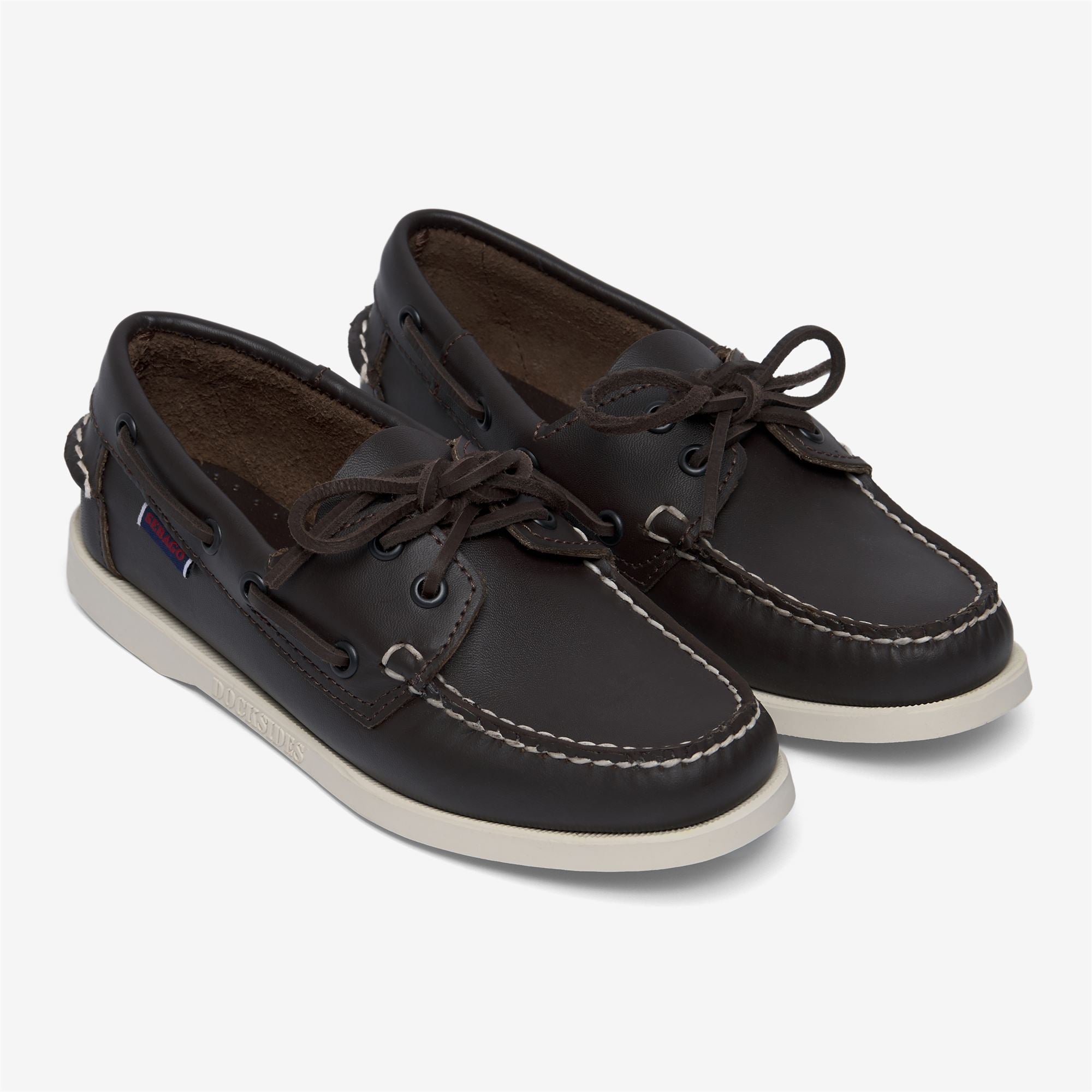 Dark Brown Women's Nautical Moccasin Boat Shoes | Sebago